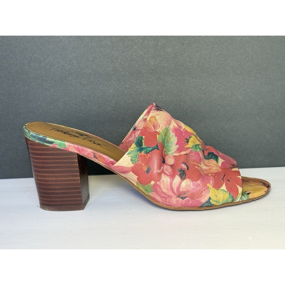PATRICIA NASH Poema Leather Floral Mules/Open Toe Slides Women's 8.5 EUC - Picture 2 of 13